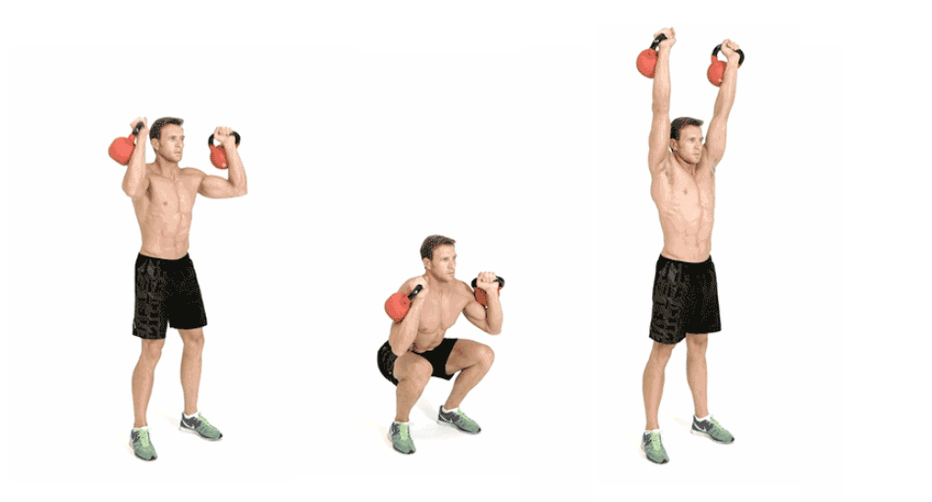 Dynamic Kettlebell Overhead Presses engage all major muscles